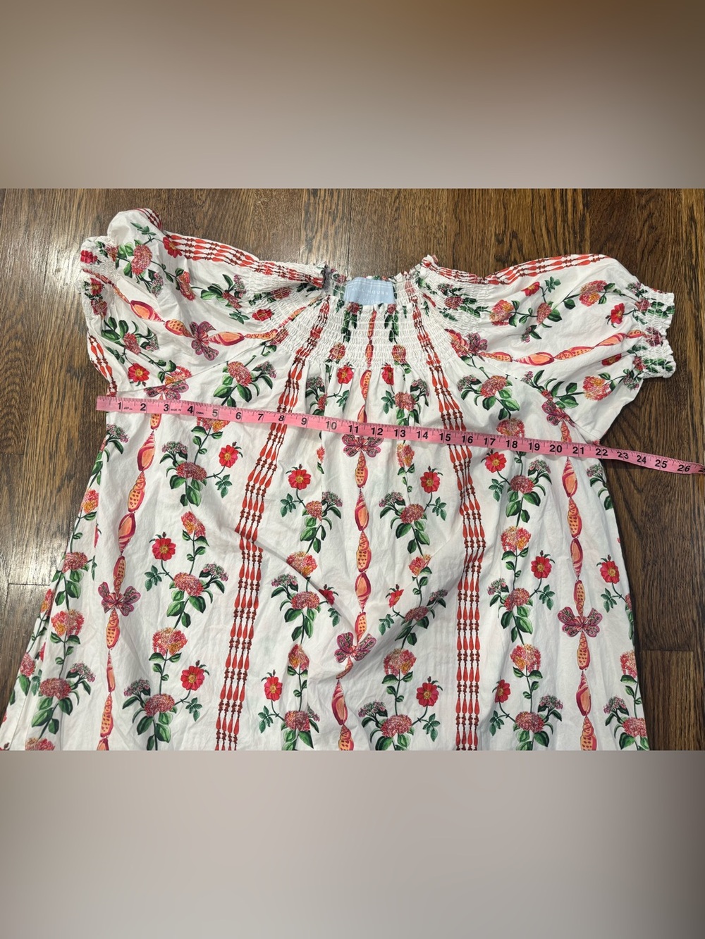Hill House Home Caroline Nap Dress Womens Botanical Floral Midi Boho Size Small - Picture 2 of 5